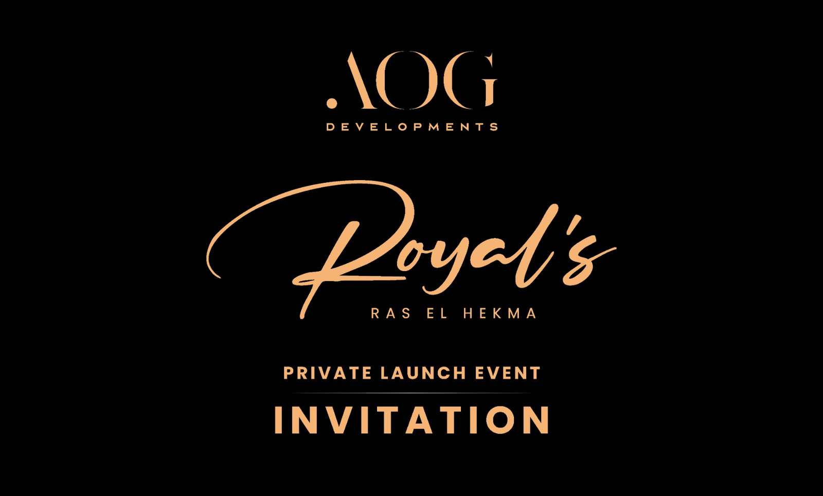 AOG Developments  invitation for Royal's Ras El Hekma Ruby x Sharmoofers